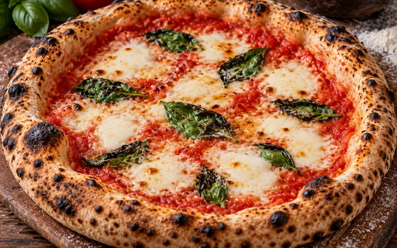 Margherita - Tomatensoße, Käse bei Pizzeria Napoli