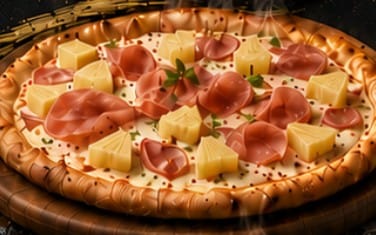 Doncapello Style - Extra dünn, herrlich knusprig und nach Flammkuchen-Art gebacken. bei Pizzeria Napoli