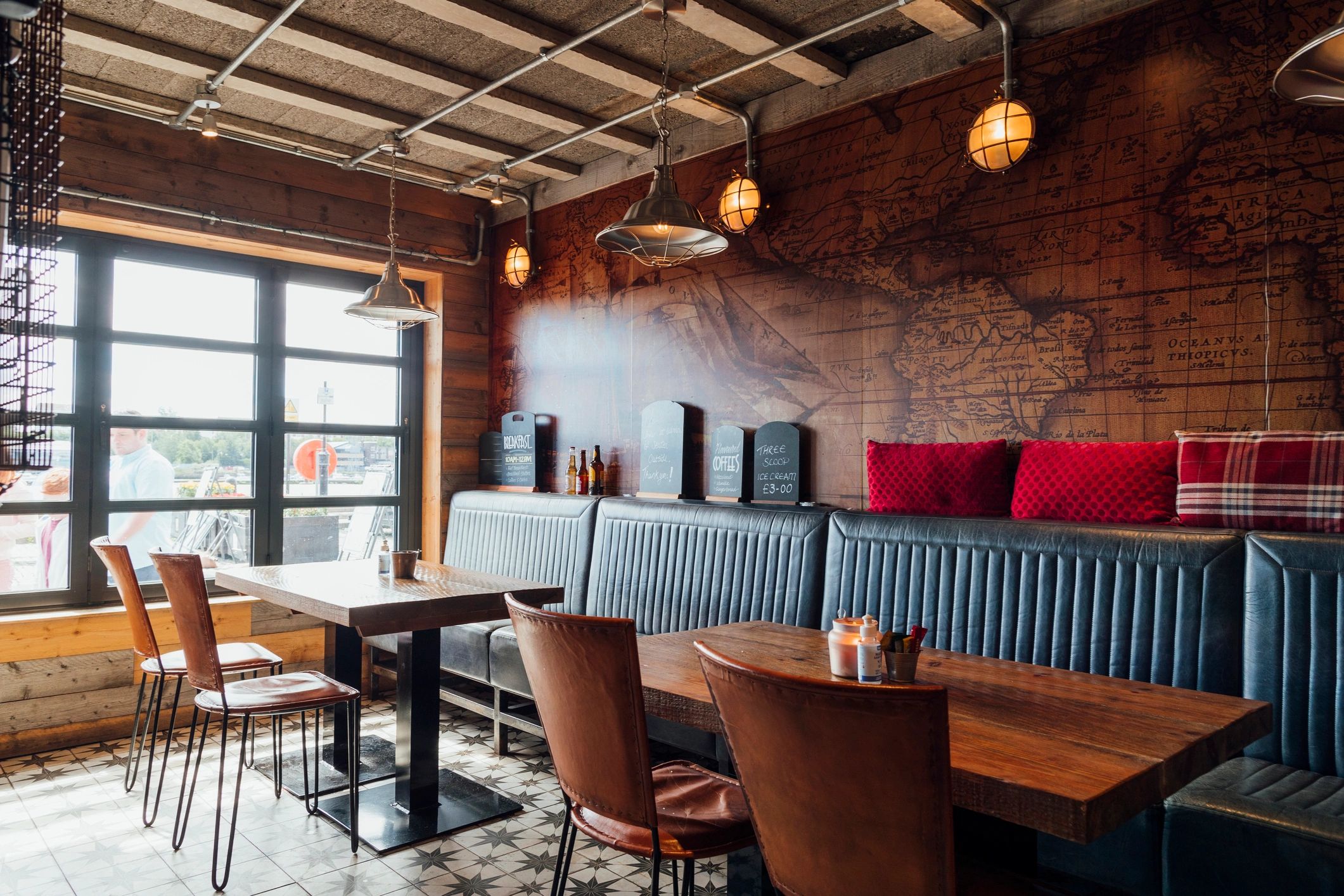 Interior of a restaurant dining area