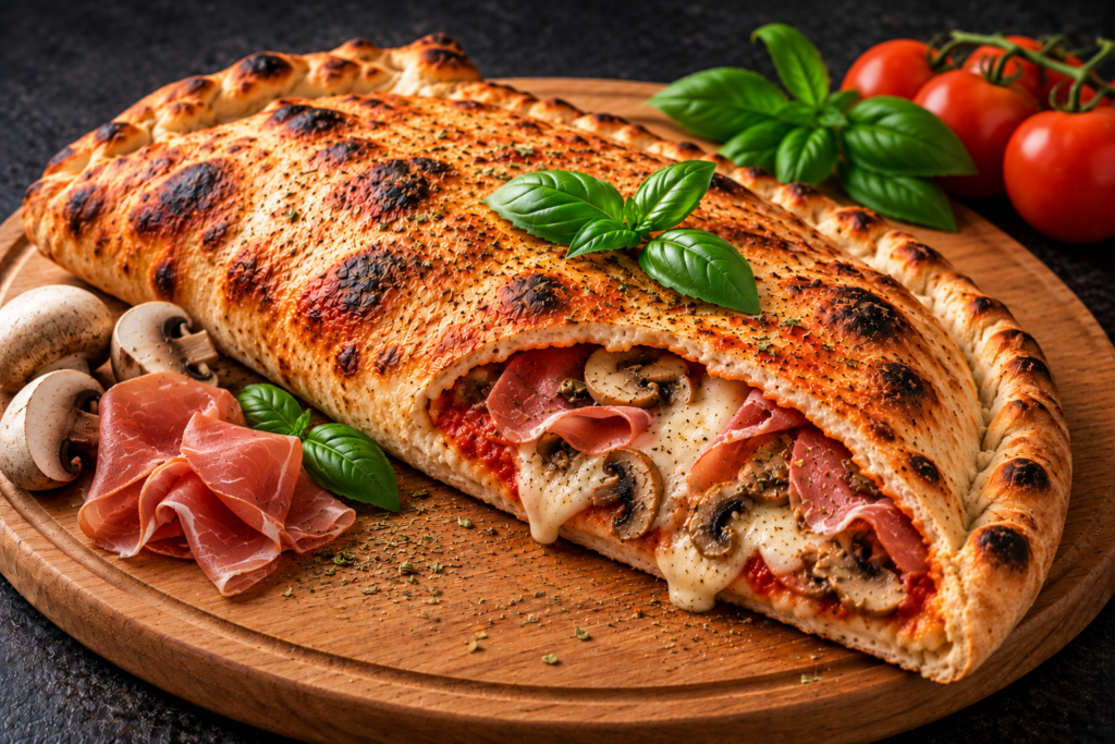 Vegan Calzone Prosciutto e Funghi