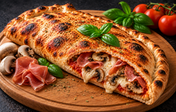 Vegan Calzone Prosciutto e Funghi